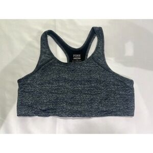 Victorias Secret Pink Ultimate Sports Bra Womens Large Gray Unlined Training Gym